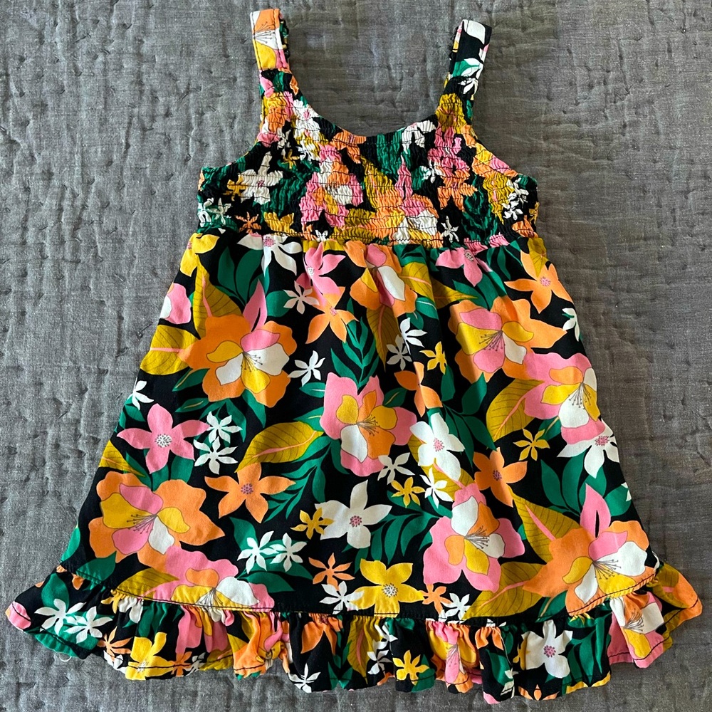 Volcom Floral Girls’ Dress Tropical lightweight 2T/3T adjustable straps flowy